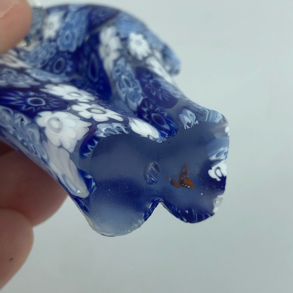 Murano Hand-Blown Millefiori & Gold Aventurine Glass Elephant Figurine - Picture 7 of 10